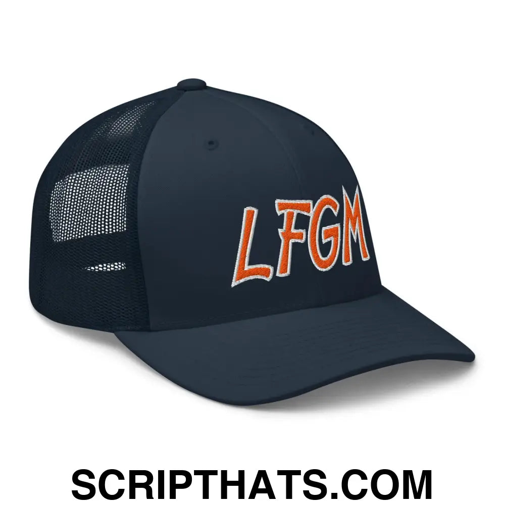 LFGM New York Baseball Mesh Trucker Hat Navy