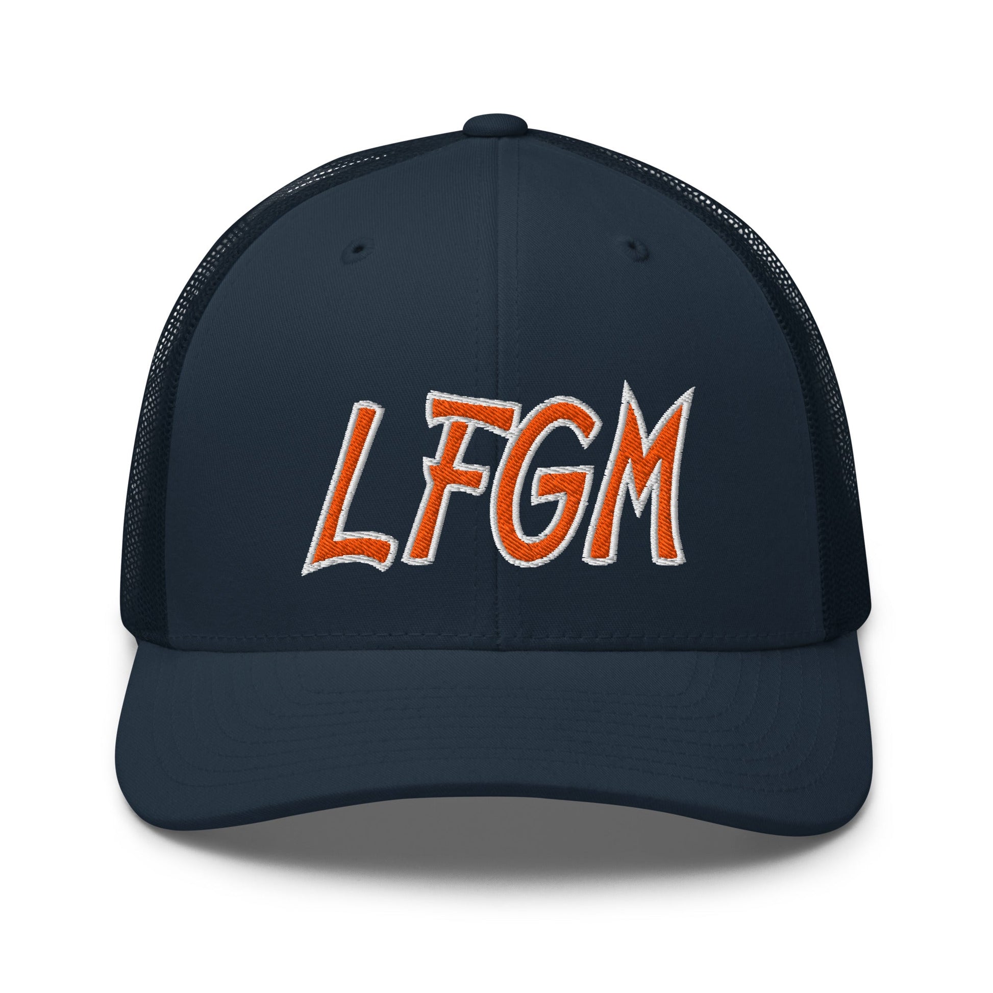 LFGM New York Baseball Mesh Trucker Hat Navy