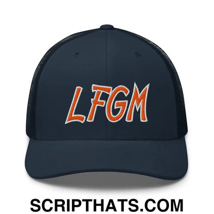 LFGM New York Baseball Mesh Trucker Hat Navy