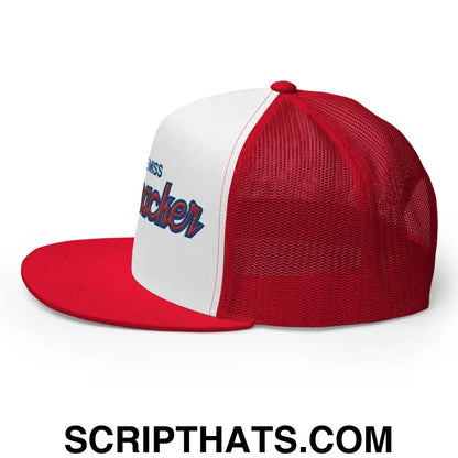 Little Miss Firecracker 4th of July Funny Snapback Trucker Hat Red White Red