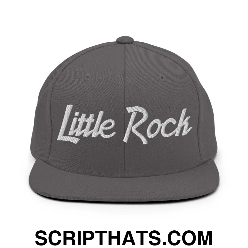 Little Rock Script Snapback Hat Dark Grey