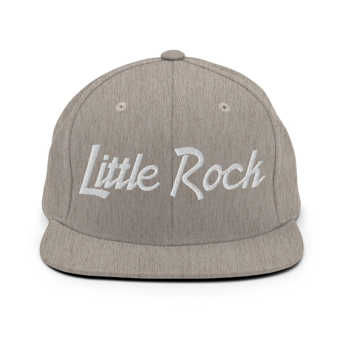 Little Rock Script Snapback Hat Heather Grey