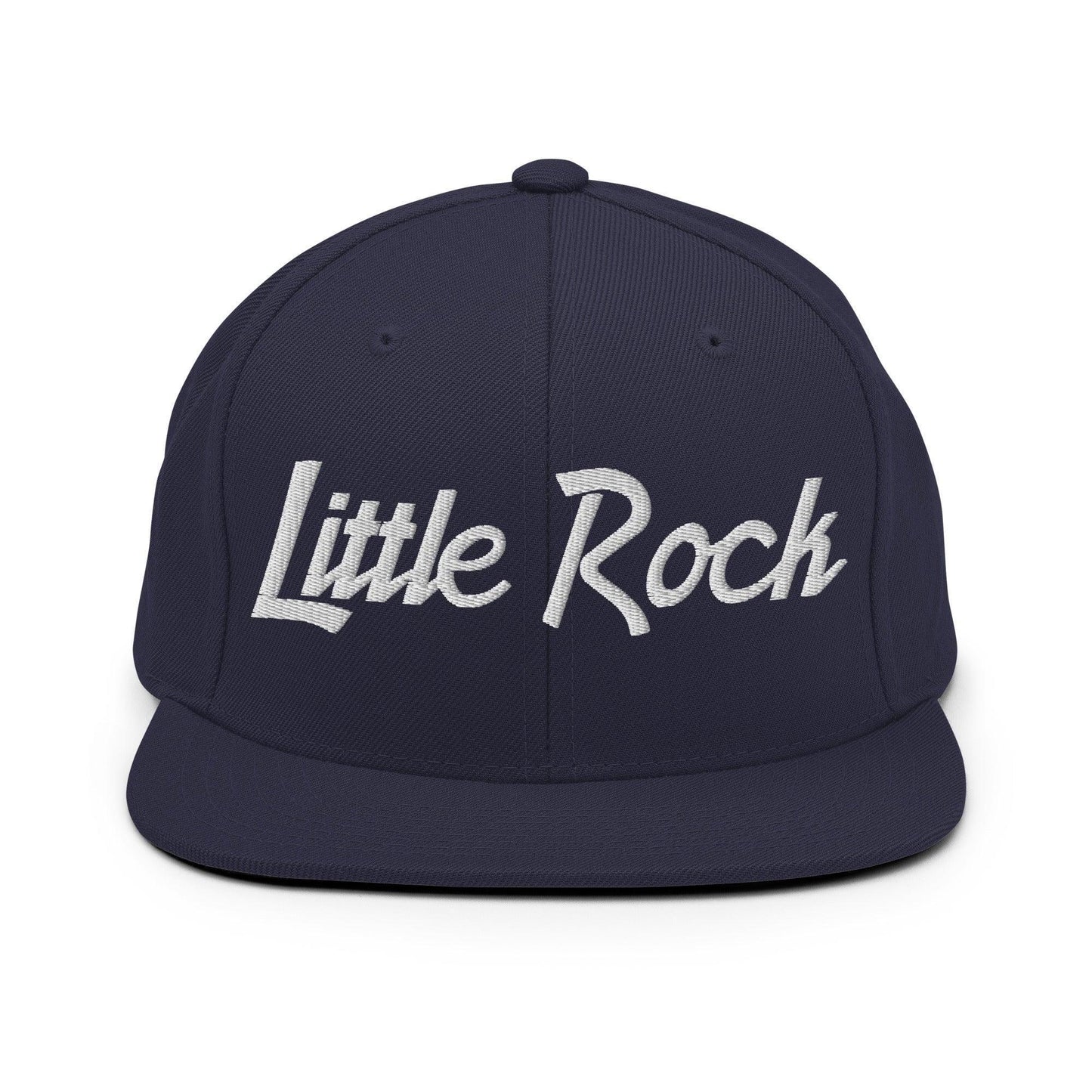 Little Rock Script Snapback Hat Navy