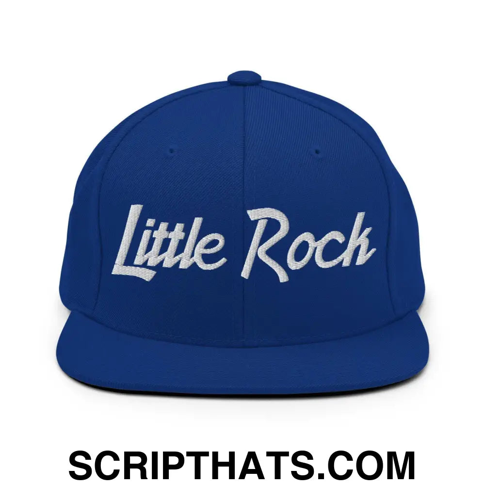 Little Rock Script Snapback Hat Royal Blue