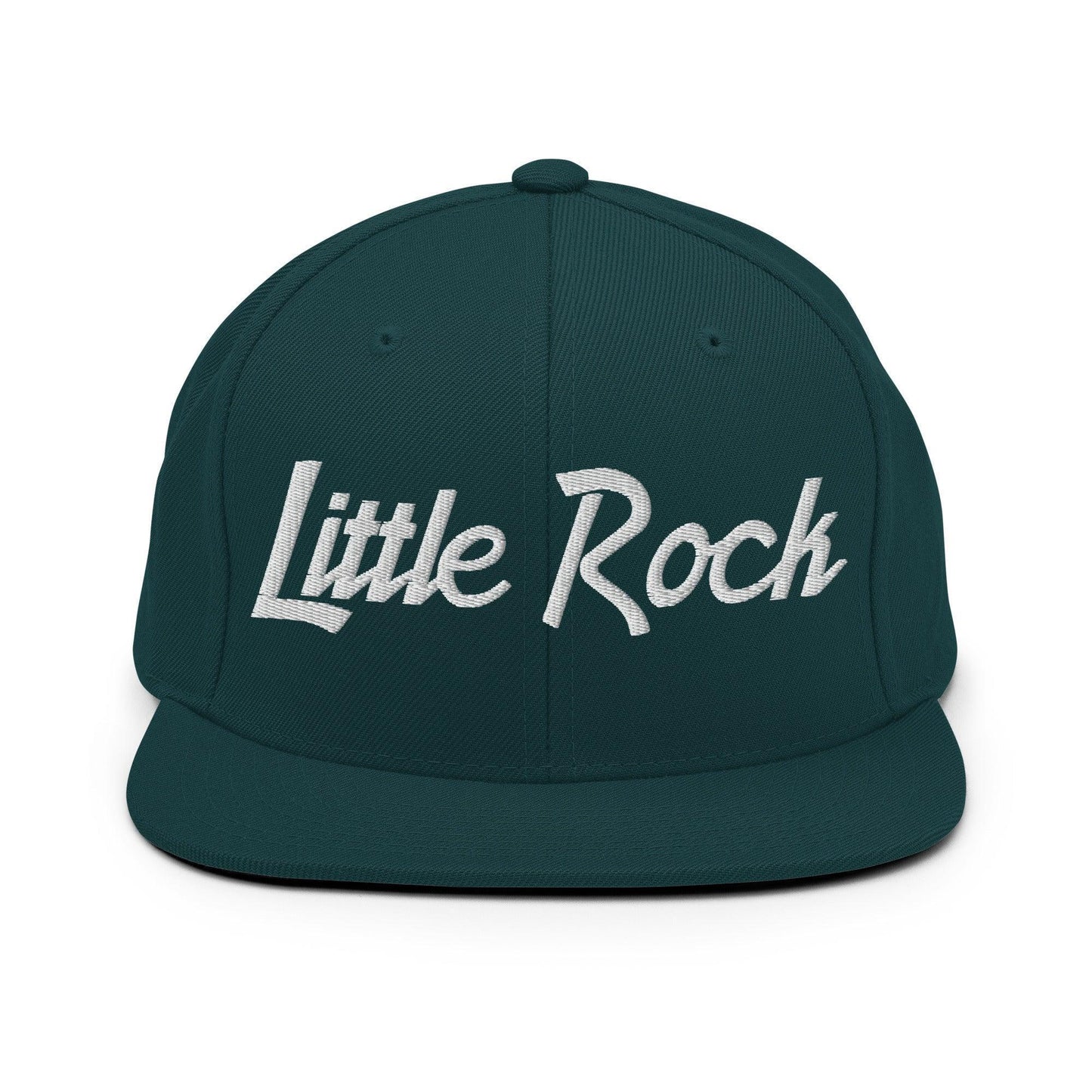 Little Rock Script Snapback Hat Spruce