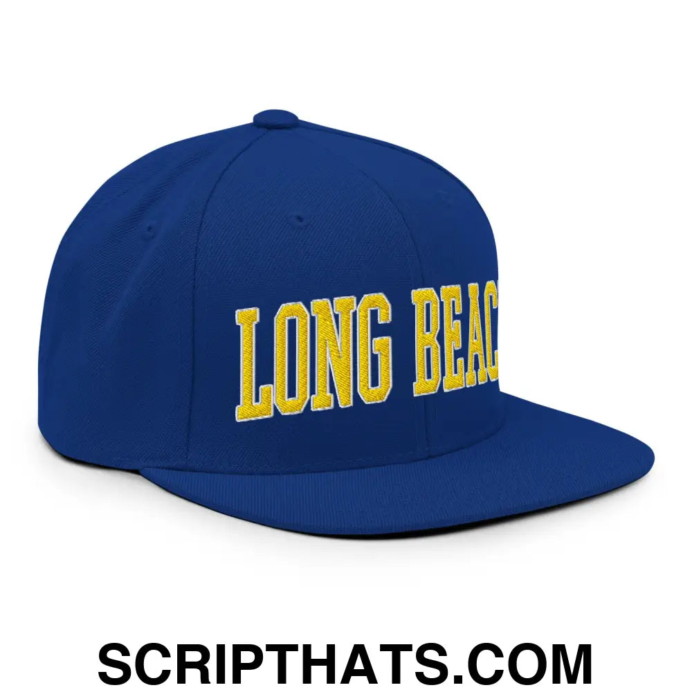 Long Beach Block Snapback Hat Royal Blue