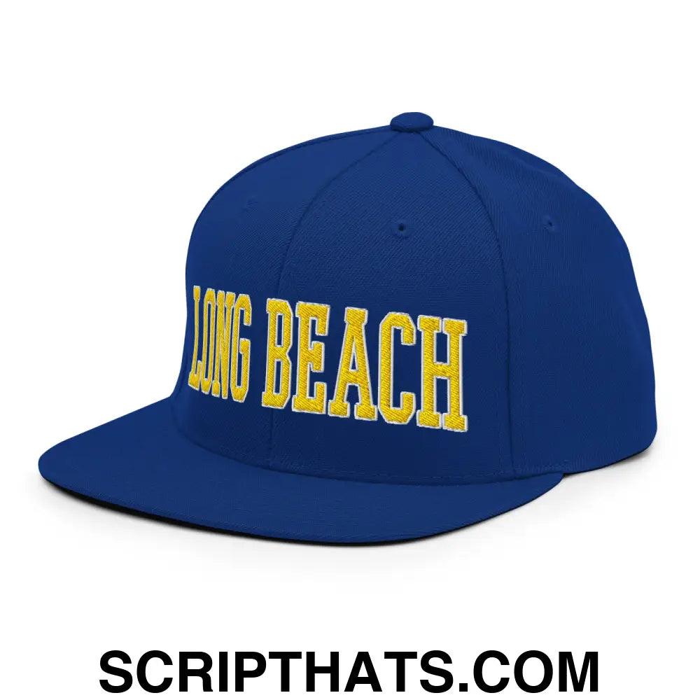 Long Beach Block Snapback Hat Royal Blue