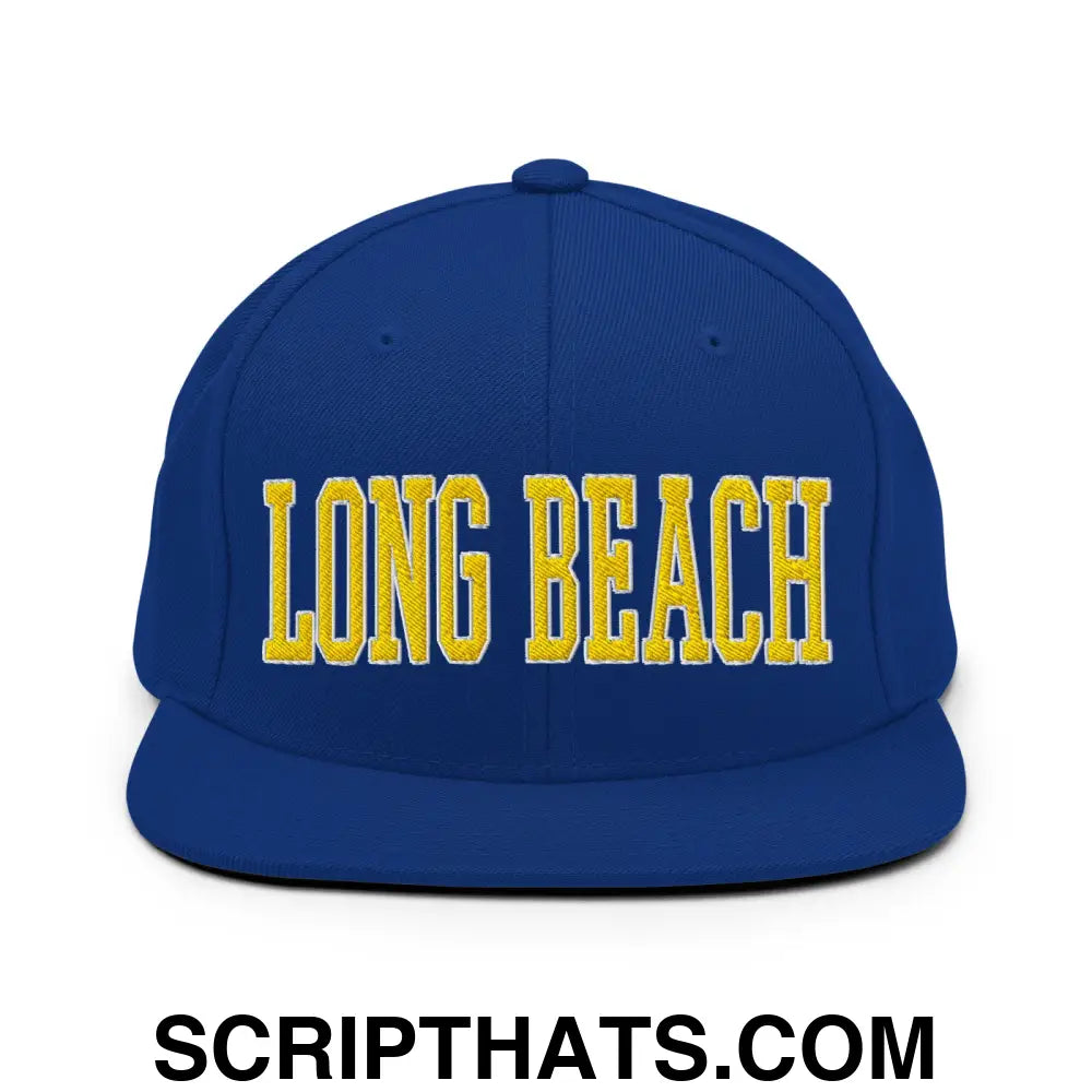 Long Beach Block Snapback Hat Royal Blue