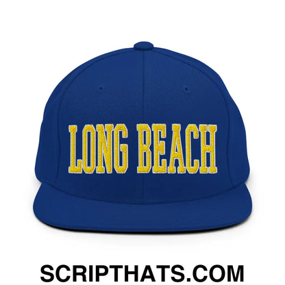 Long Beach Block Snapback Hat Royal Blue