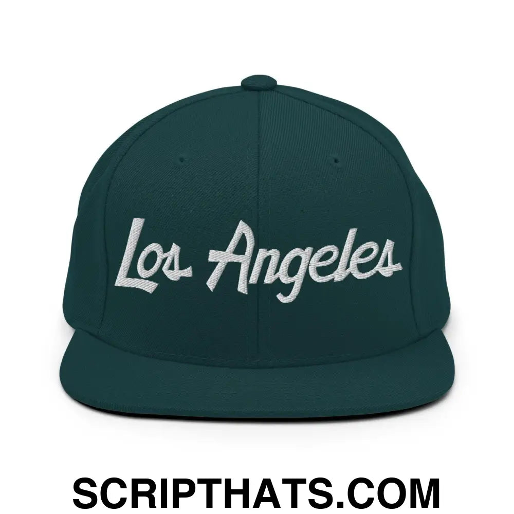 Los Angeles Script Snapback Hat Spruce