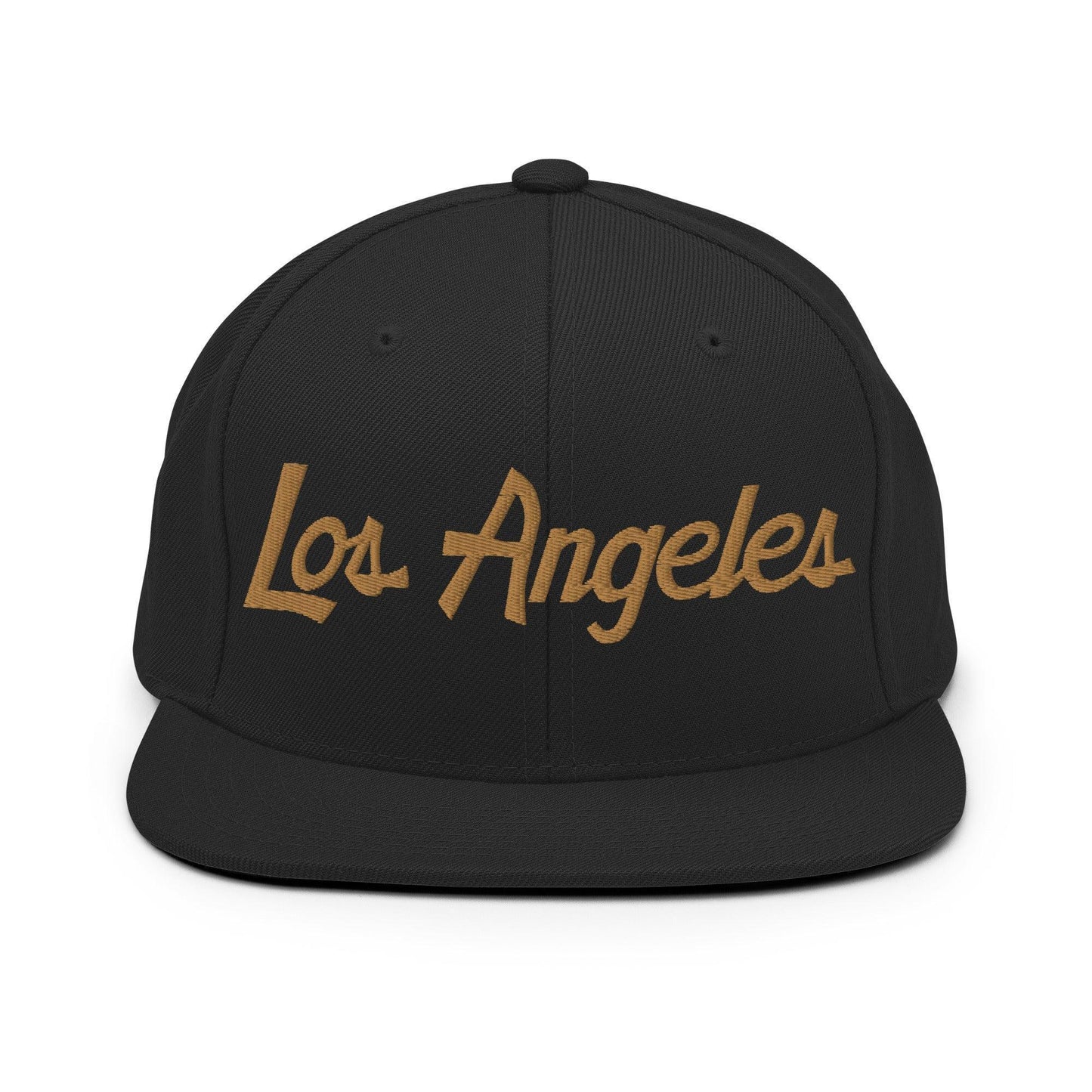 Los Angeles Soccer Script Snapback Hat Black