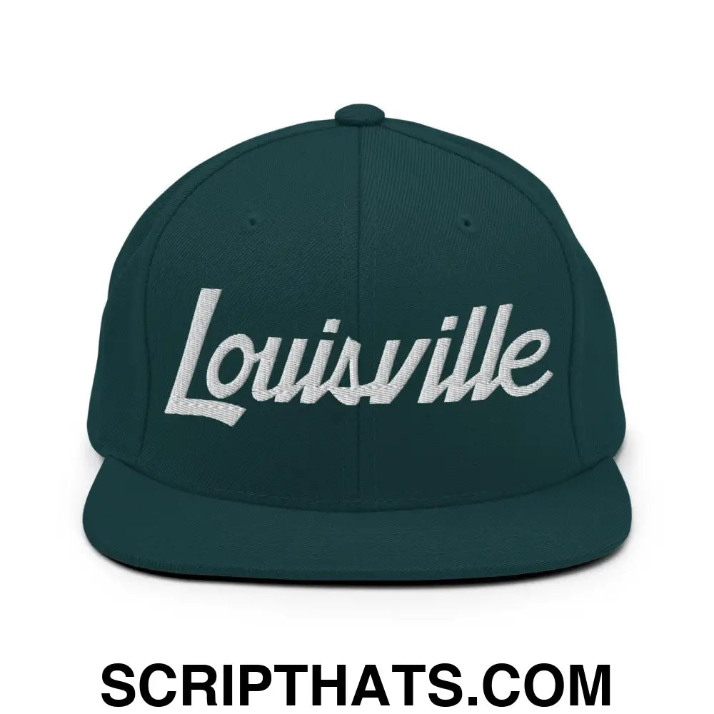 Louisville Script Snapback Hat Spruce