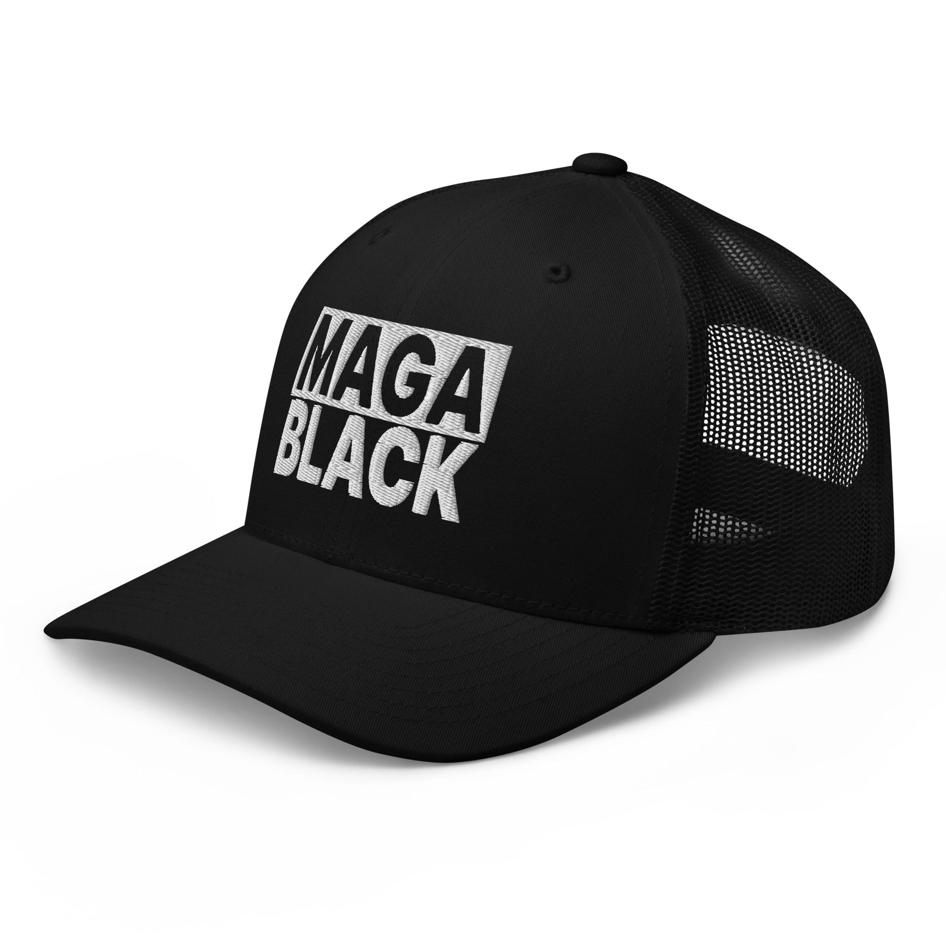 MAGA Black Retro Trucker Hat Black