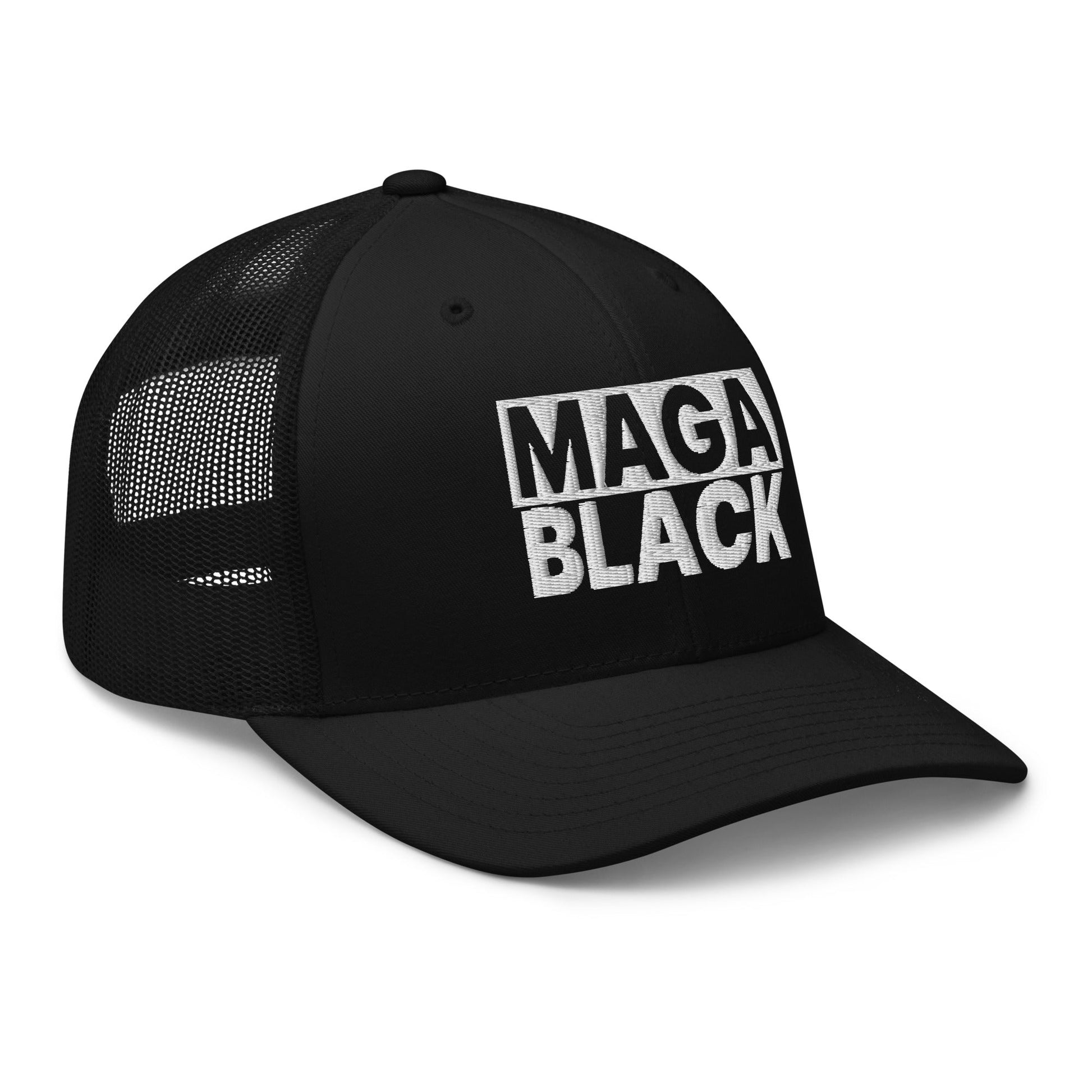 MAGA Black Retro Trucker Hat Black