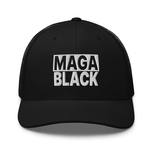 MAGA Black Retro Trucker Hat Black