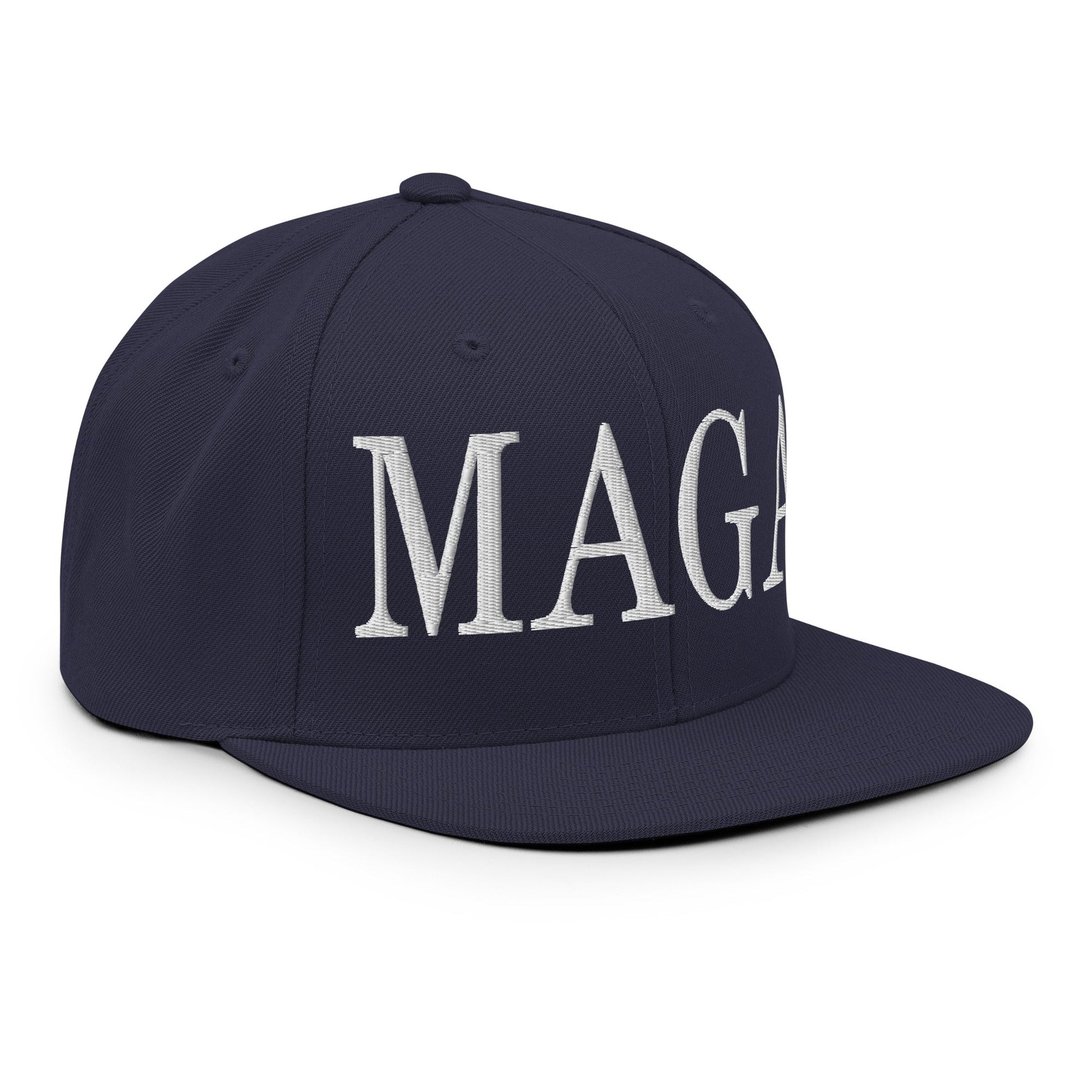 MAGA Make America Great Again Flat Bill Brim Snapback Hat Navy