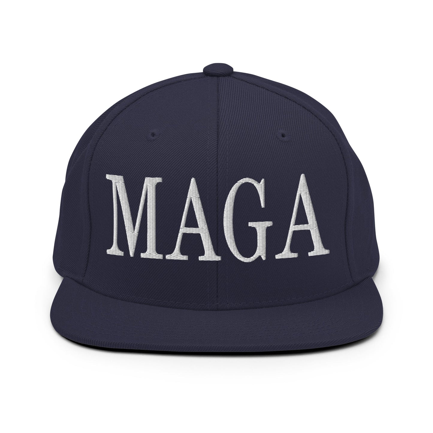 MAGA Make America Great Again Flat Bill Brim Snapback Hat Navy