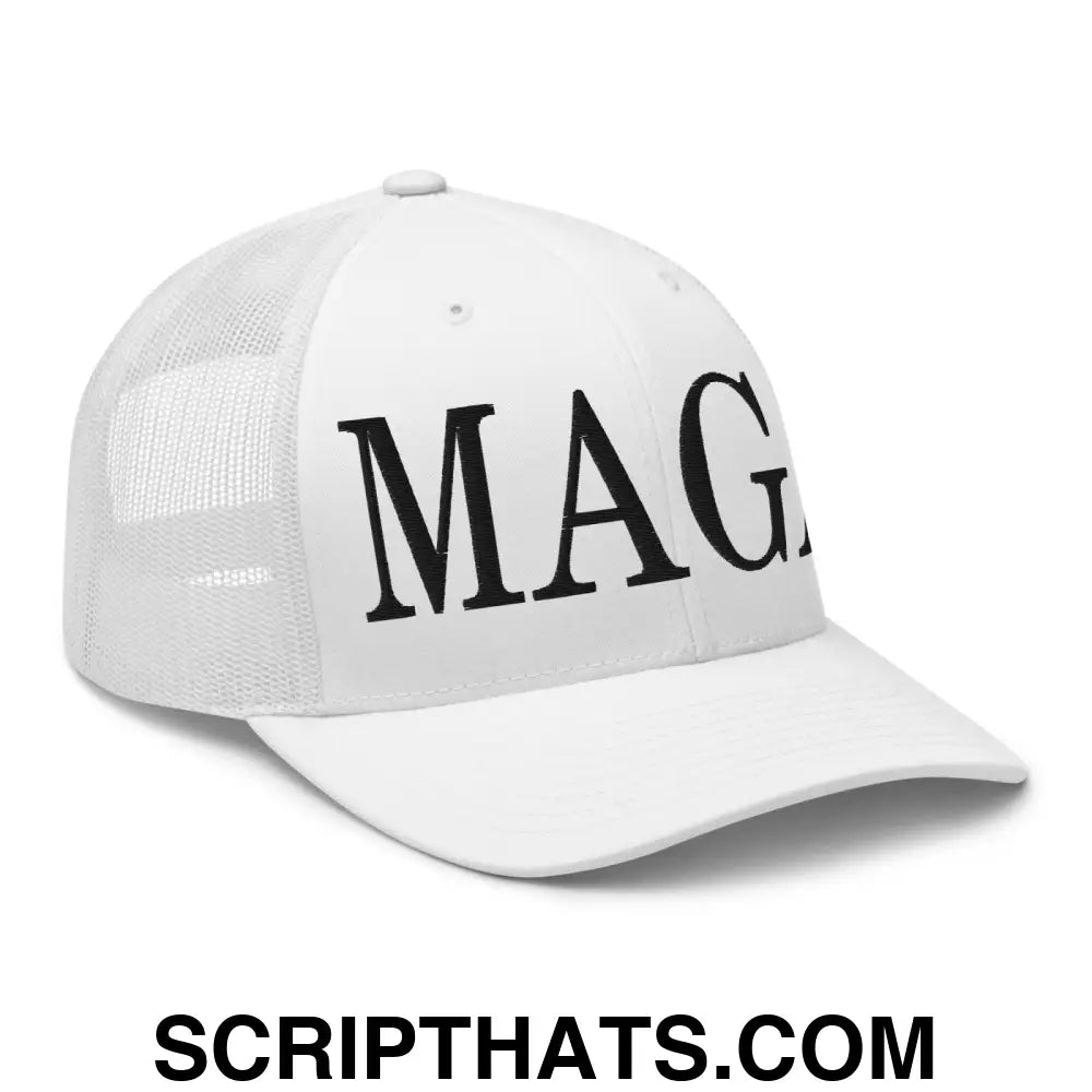 MAGA Make America Great Again Retro Trucker Hat White