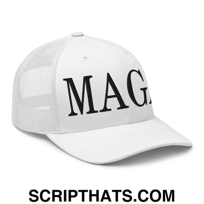 MAGA Make America Great Again Retro Trucker Hat White