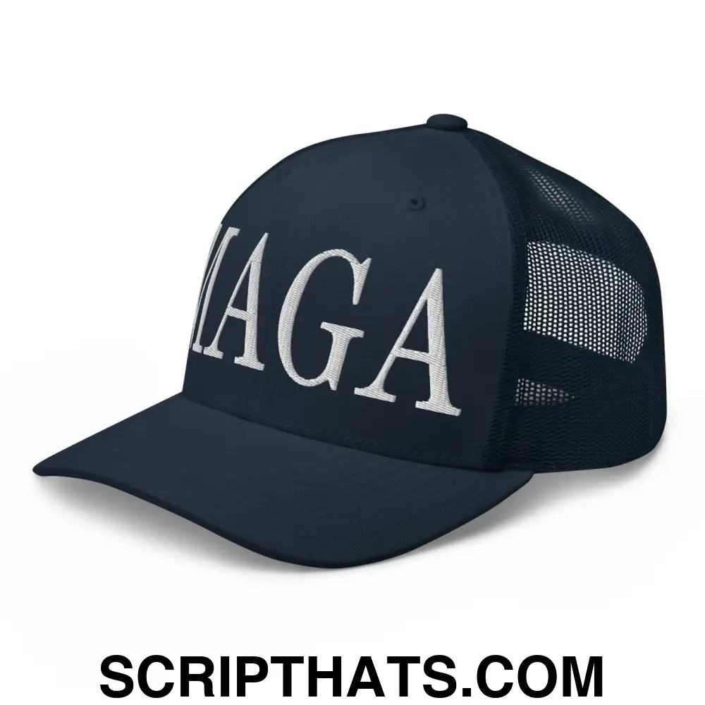 MAGA Make America Great Again Retro Trucker Hat Navy