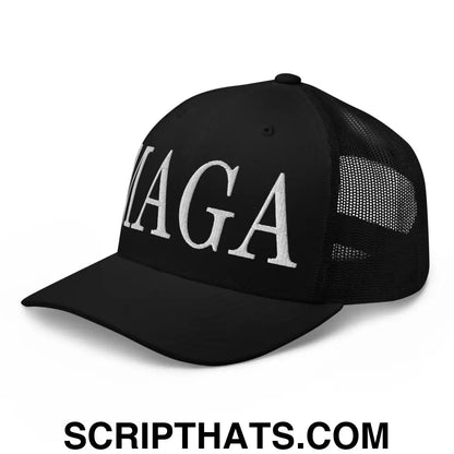 MAGA Make America Great Again Retro Trucker Hat Black