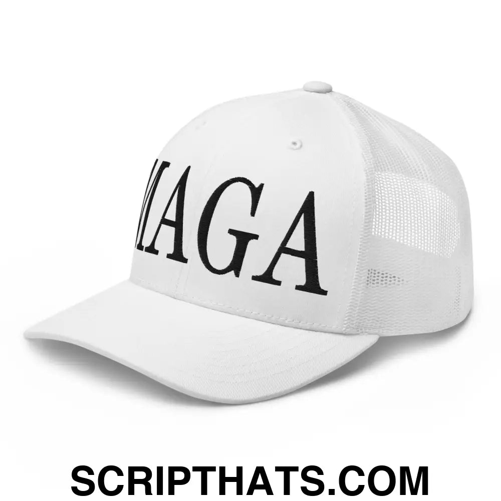 MAGA Make America Great Again Retro Trucker Hat White