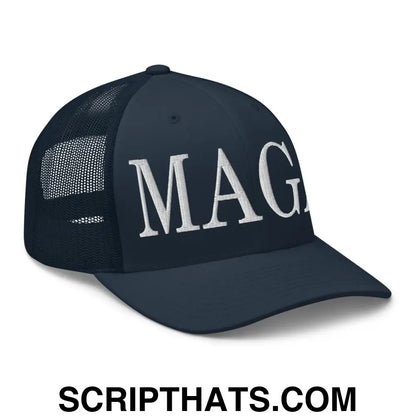 MAGA Make America Great Again Retro Trucker Hat Navy