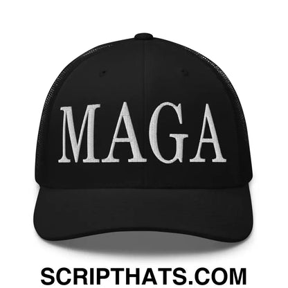 MAGA Make America Great Again Retro Trucker Hat Black