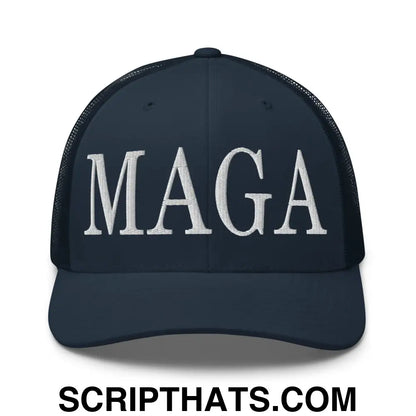 MAGA Make America Great Again Retro Trucker Hat Navy