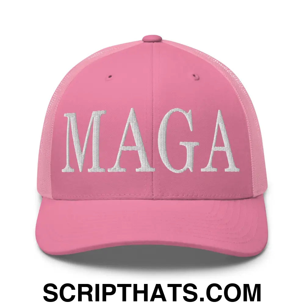 MAGA Make America Great Again Retro Trucker Hat Pink