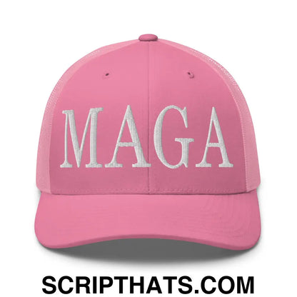 MAGA Make America Great Again Retro Trucker Hat Pink