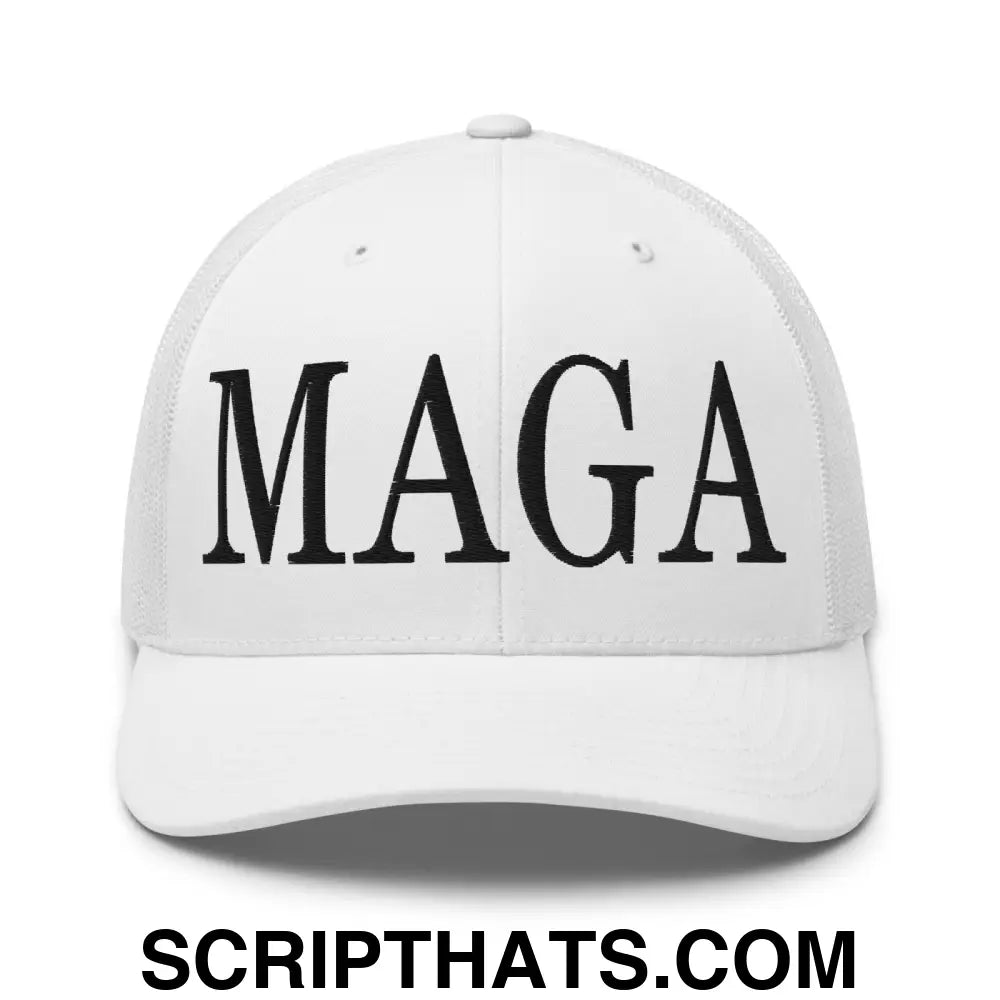 MAGA Make America Great Again Retro Trucker Hat White