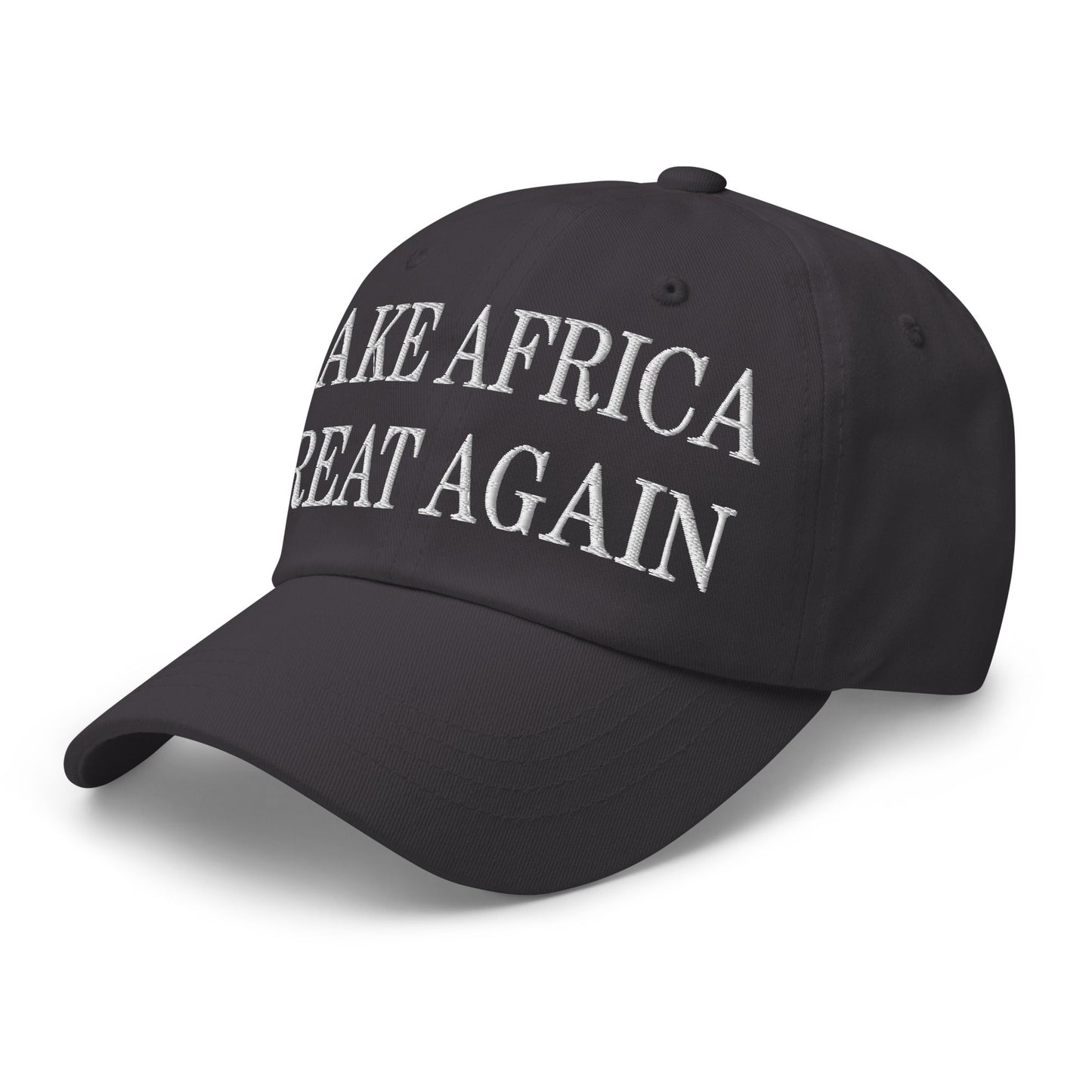 Make Africa Great Again Embroidered Dad Hat Dark Grey