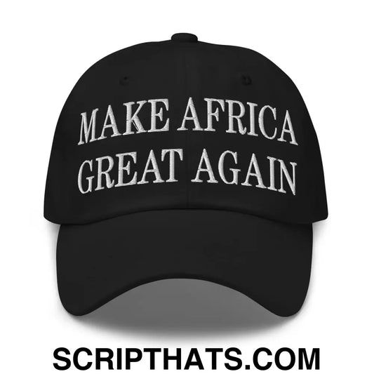 Make Africa Great Again Embroidered Dad Hat Black