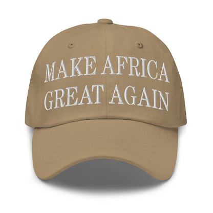 Make Africa Great Again Embroidered Dad Hat Khaki