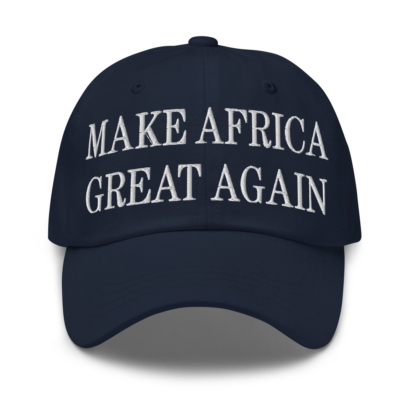 Make Africa Great Again Embroidered Dad Hat Navy