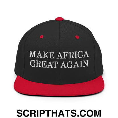 Make Africa Great Again Snapback Hat Black Red