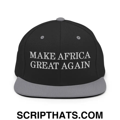 Make Africa Great Again Snapback Hat Black Silver