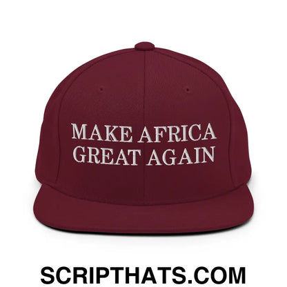 Make Africa Great Again Snapback Hat Maroon