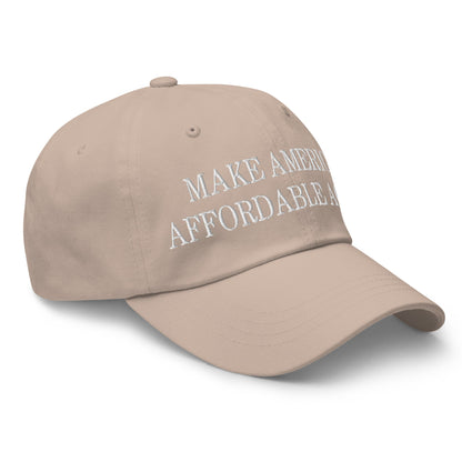 Make America Affordable Again Embroidered Dad Hat Stone