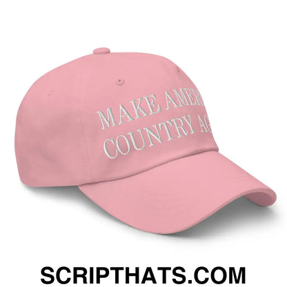 Make America Country Again Embroidered Dad Hat Pink