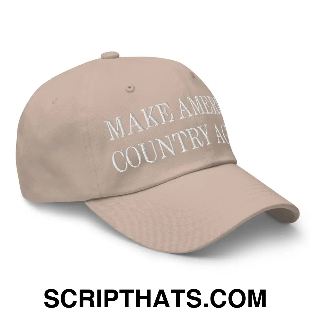 Make America Country Again Embroidered Dad Hat Stone