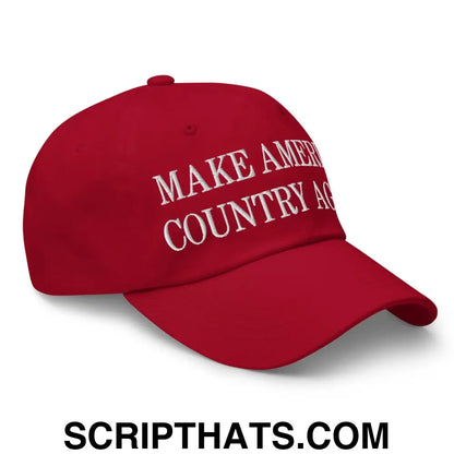 Make America Country Again Embroidered Dad Hat Cranberry