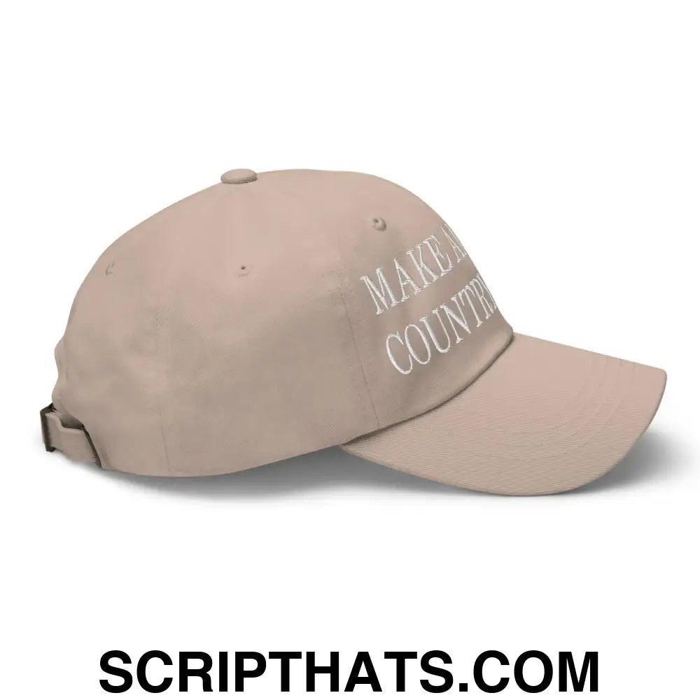 Make America Country Again Embroidered Dad Hat Stone