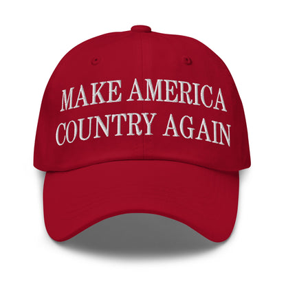 Make America Country Again Embroidered Dad Hat Cranberry