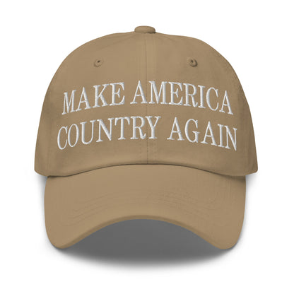 Make America Country Again Embroidered Dad Hat Khaki