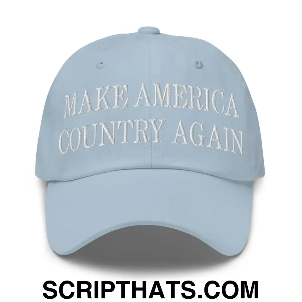 Make America Country Again Embroidered Dad Hat Light Blue