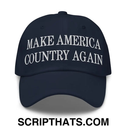 Make America Country Again Embroidered Dad Hat Navy