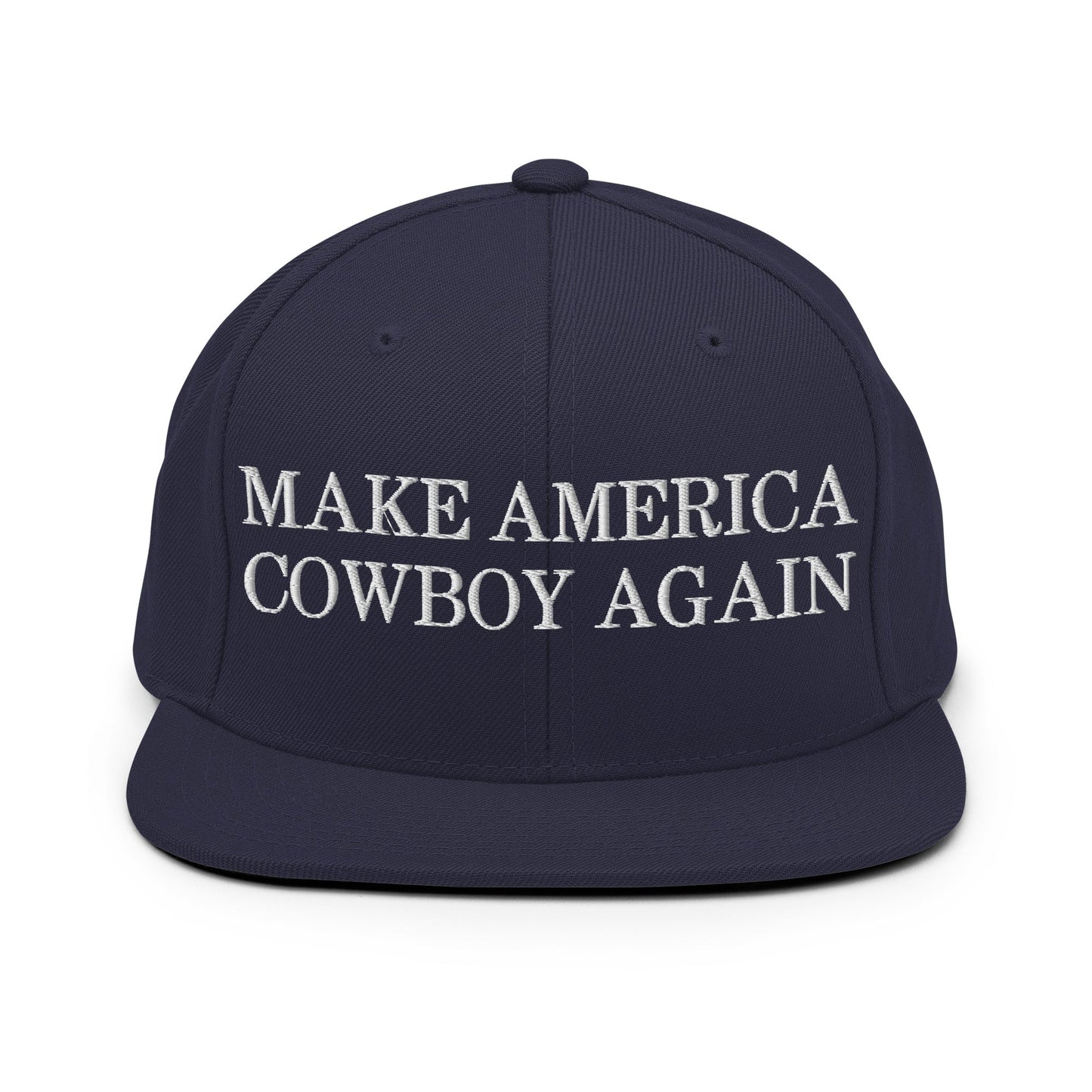 Make America Cowboy Again Snapback Hat Navy