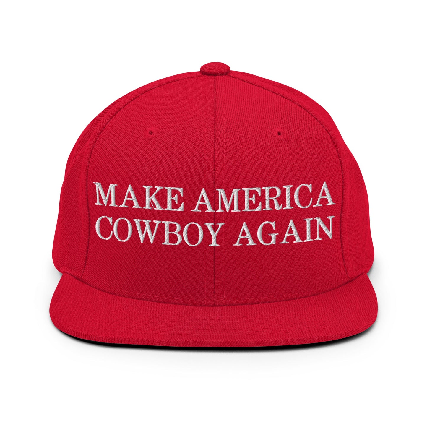 Make America Cowboy Again Snapback Hat Red